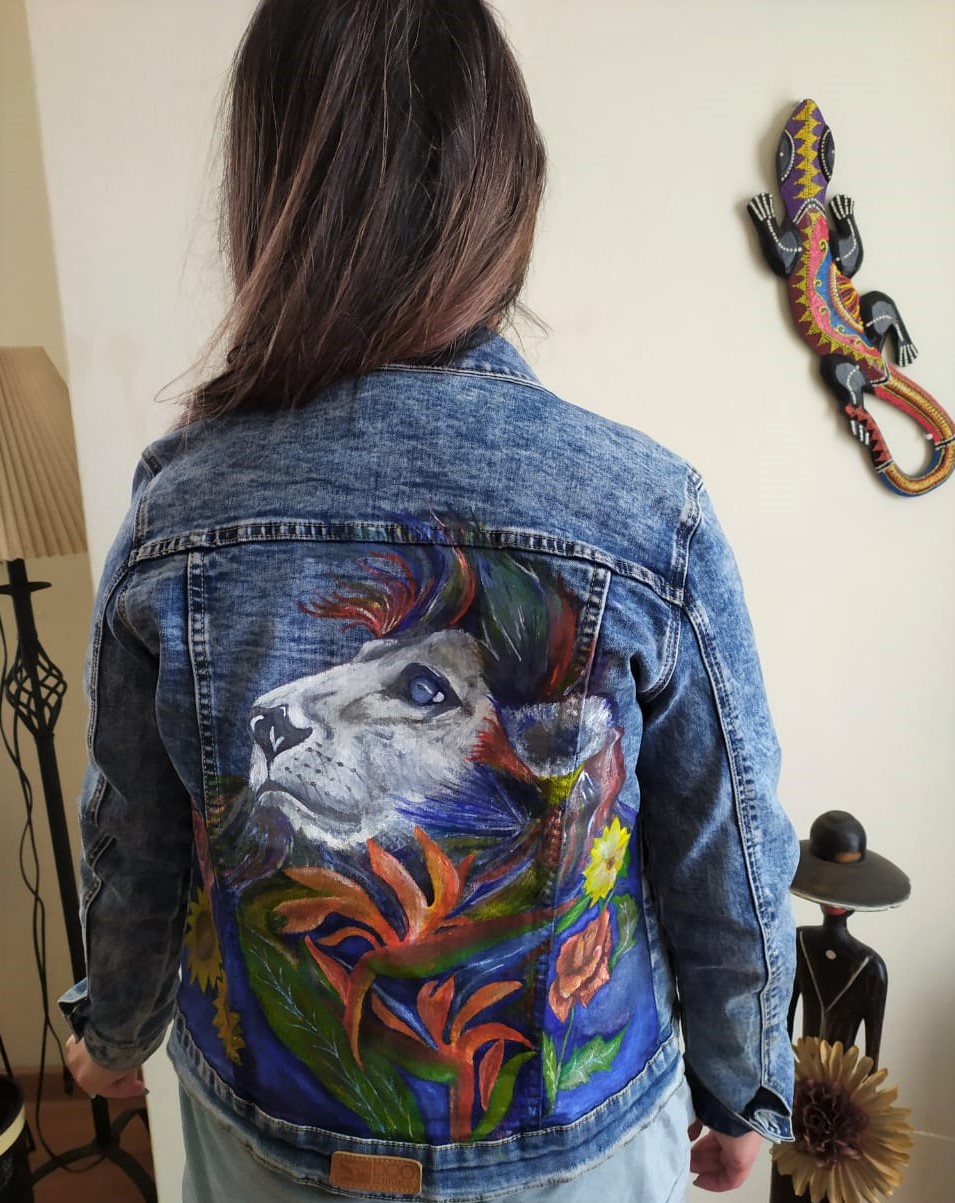 Personalic mi chaqueta de mezclilla Pintura para tela hazlo tu